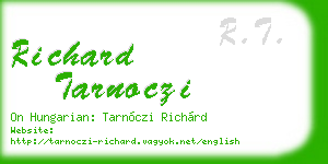 richard tarnoczi business card