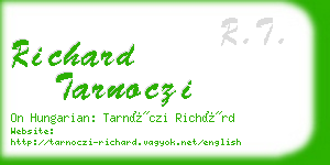 richard tarnoczi business card